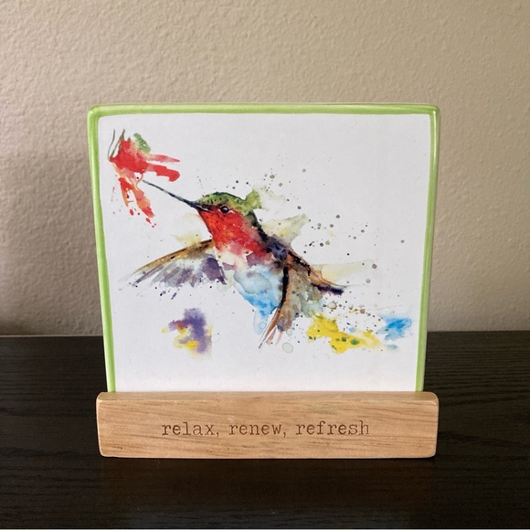 Dean Crouser. DEMDACO. Essential Oil Diffuser. Hummingbird. Flower. Watercolor - Picture 5 of 14